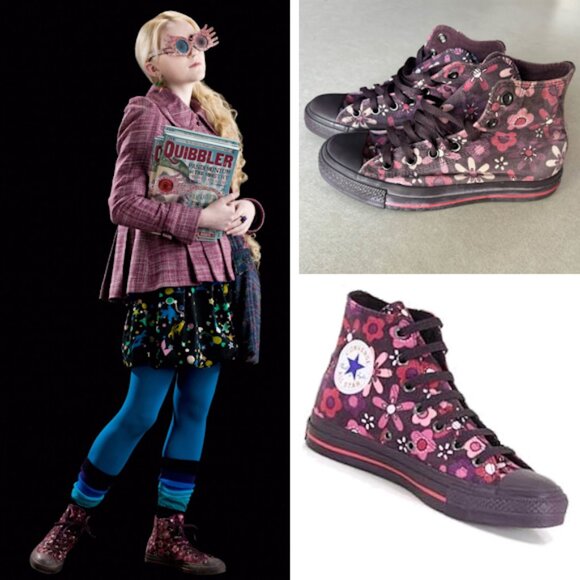 Converse All Star Autumn Flowers High Top Sneakers ASO Luna Lovegood - Picture 1 of 15